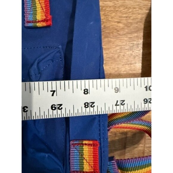 Fjallraven Kanken Mini Backpack Tote Cobalt Blue Rainbow 23621 Adjustable Straps - Picture 12 of 12